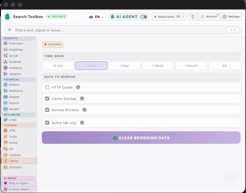 Cache Manager — clear the exact browser storage that needs a fresh test