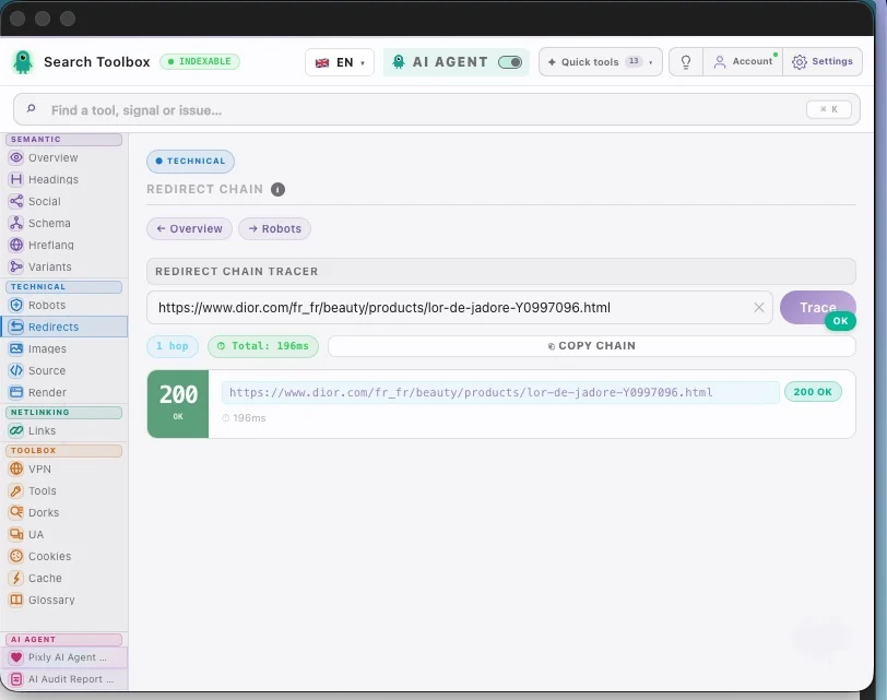 Redirect Tracer
